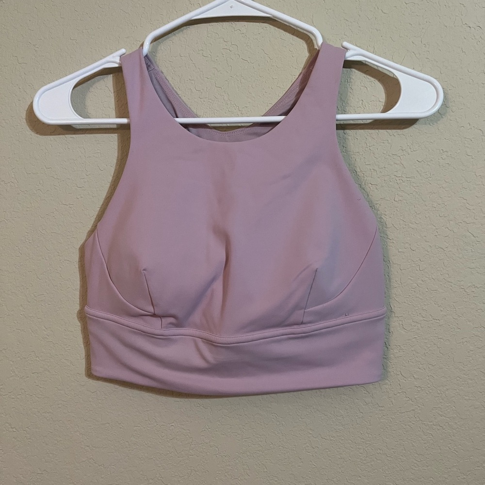 Lululemon Athletica Wunder Train Longline Sports Bra - Pink Peony